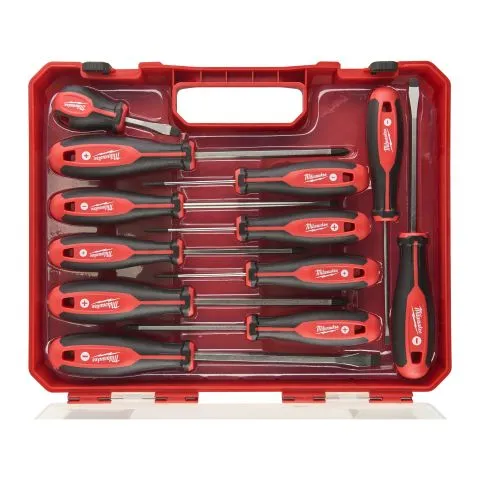 Tri-Lobe Milwaukee Skruvmejselsats med runt skaft PZ0/PZ1/PZ2/PH0/PH1/PH2/SL2.5/SL4/SL5.5/SL6.5/SL6.5/SL8 Trygg betalning